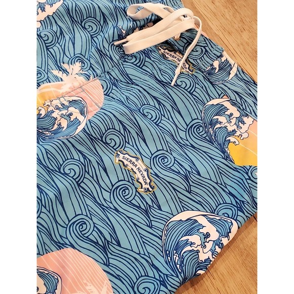 Sierra Nevada Big Wave Mens Sz 34 Waist Swim Trunks Board Shorts Nylon Made USA - Picture 3 of 10